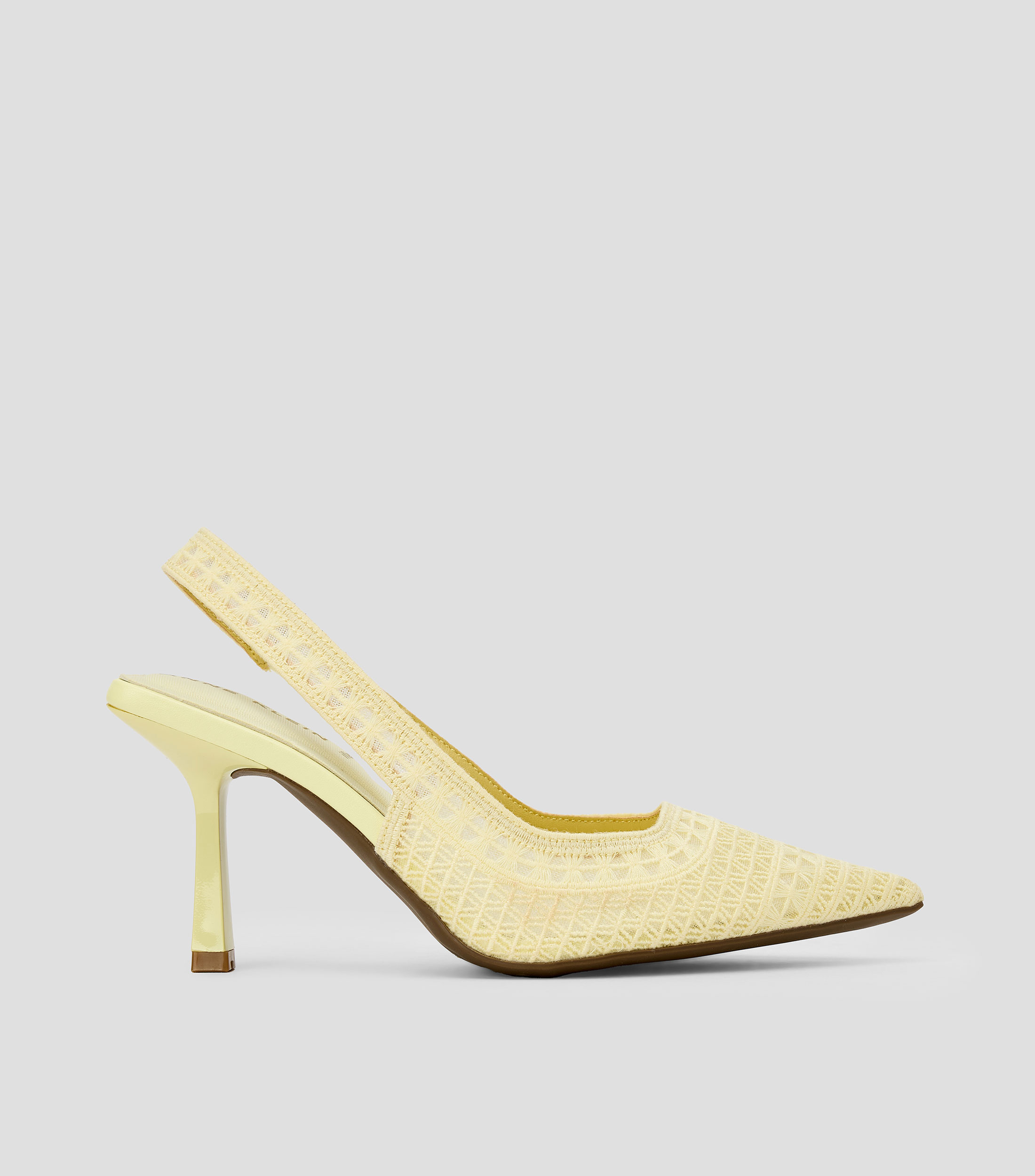 Zapatillas slingback tacón alto delgado lisas Mujer